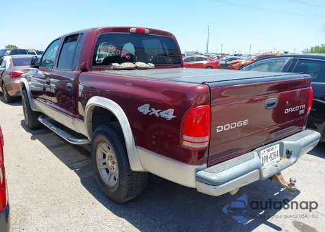 2003 Dodge Dakota Slt из США, поврежденный, VIN 1D7HG48N43S256520